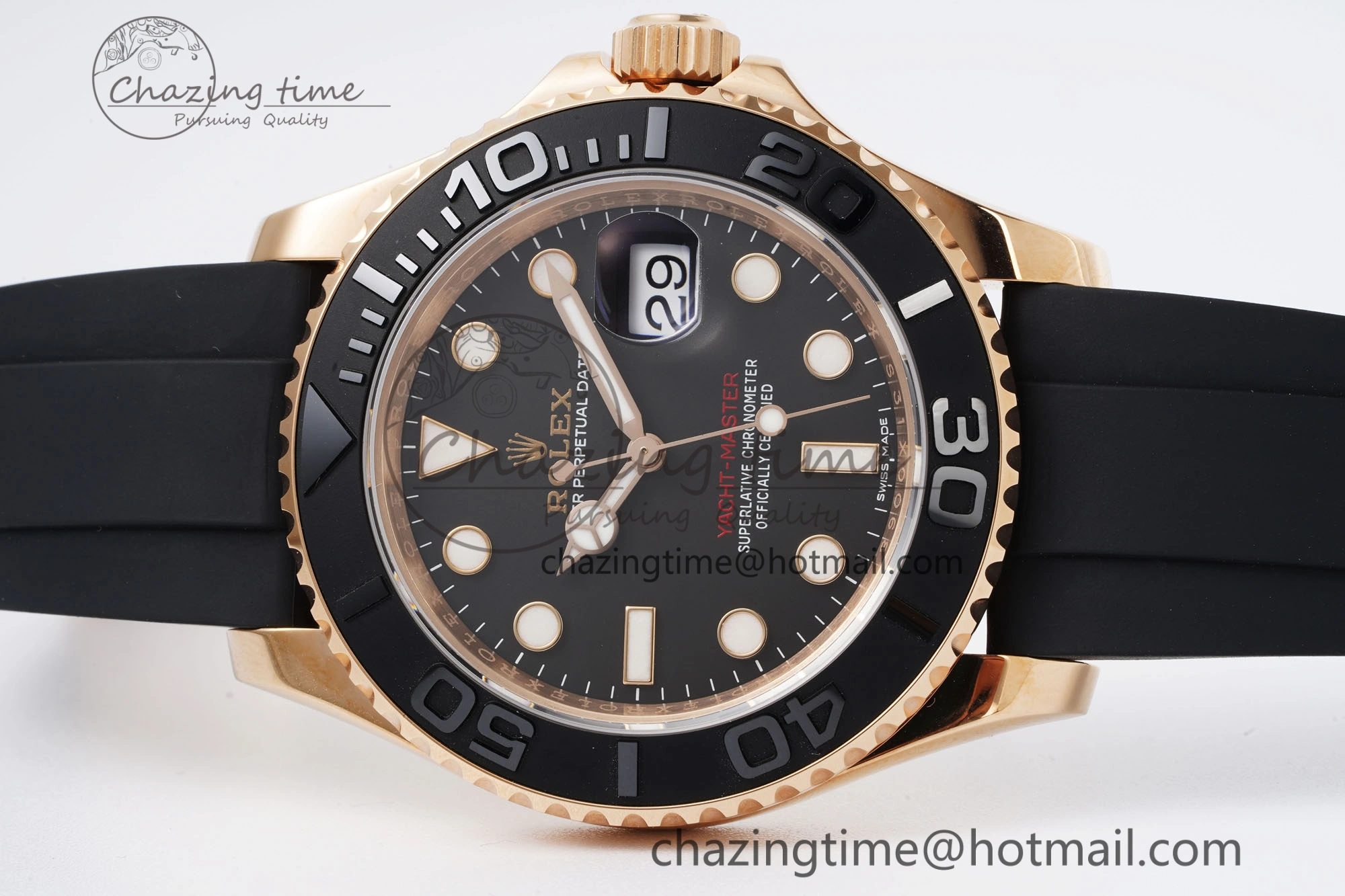 Yacht-Master 116655 VSF 1:1 Best Edition Black Ceramic Bezel on Oysterflex Rubber Strap VS3135