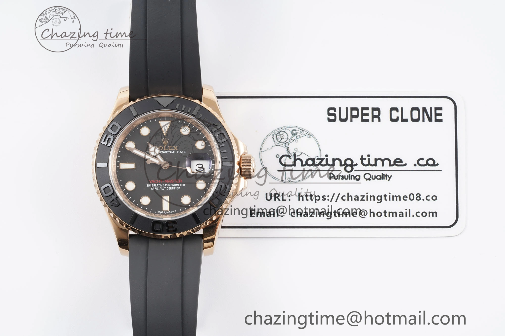 Yacht-Master 116655 VSF 1:1 Best Edition Black Ceramic Bezel on Oysterflex Rubber Strap VS3135