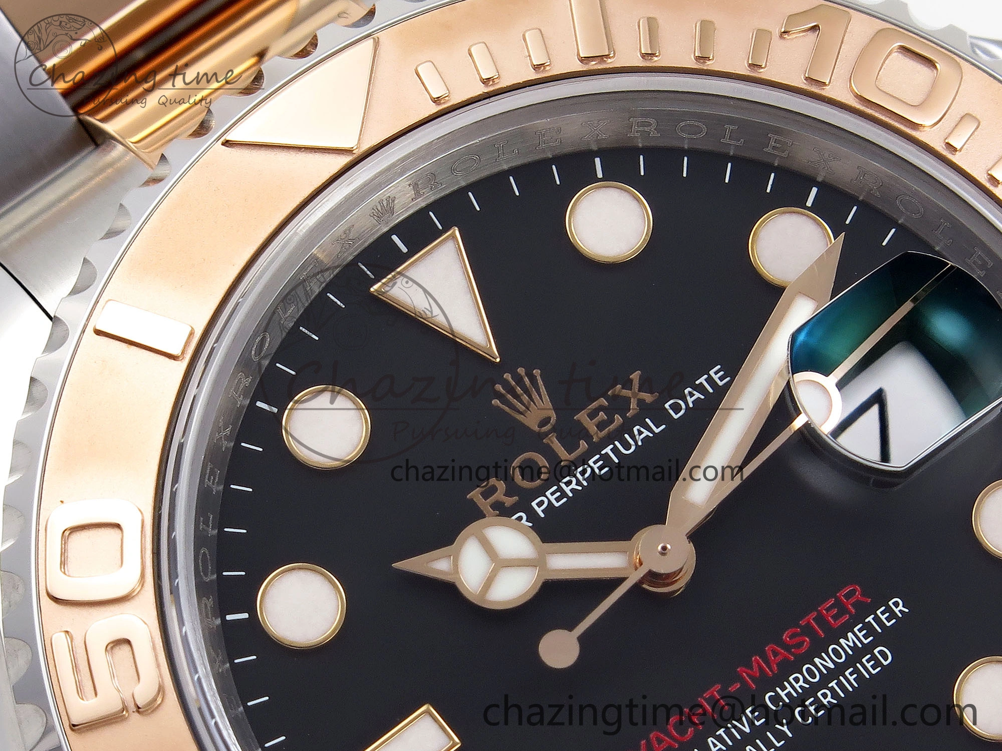 Yacht-Master 126621 SS RG 904L Steel VSF 1:1 Best Edition Black Dial on SS RG Bracelet VS3235