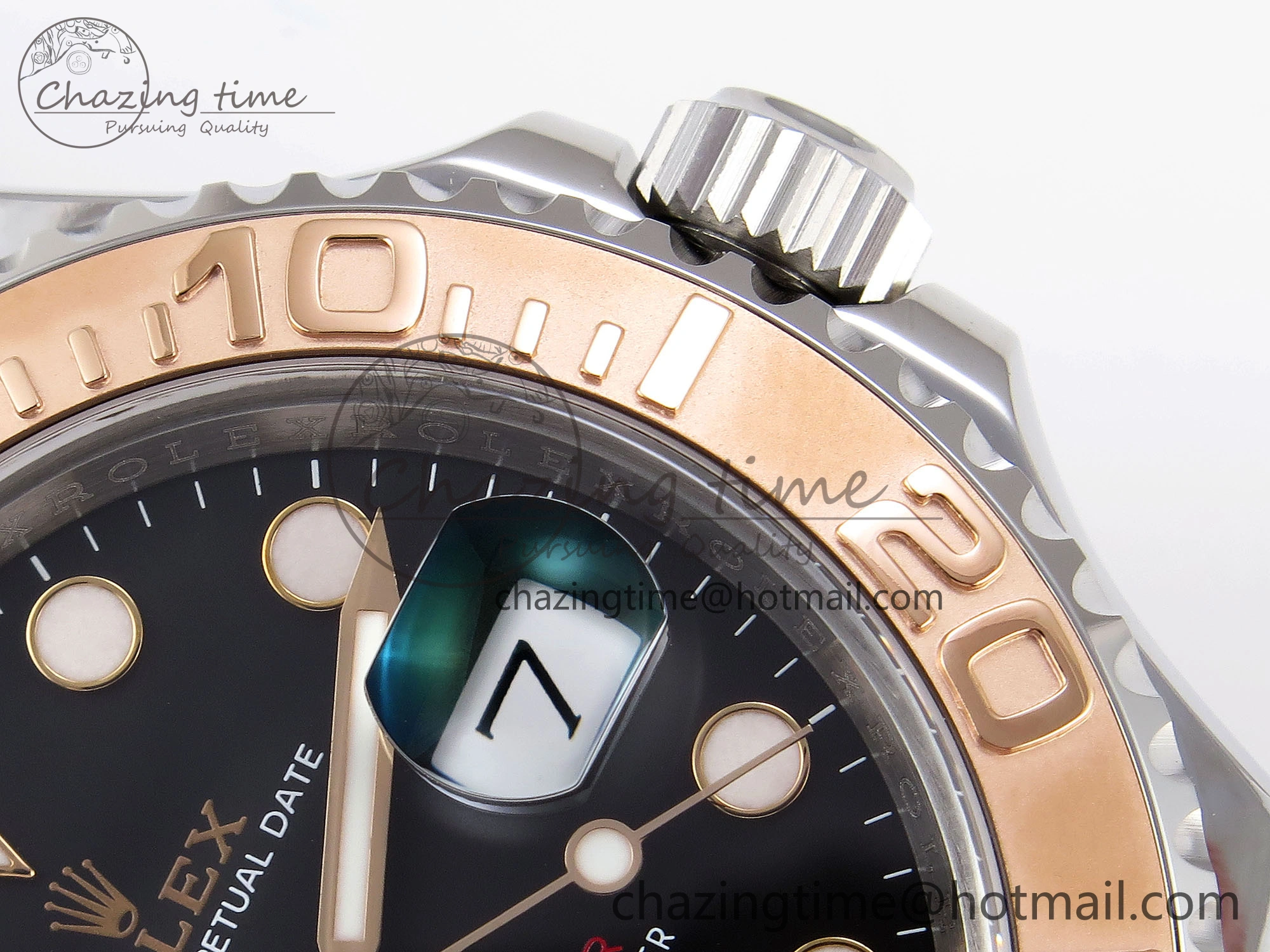Yacht-Master 126621 SS RG 904L Steel VSF 1:1 Best Edition Black Dial on SS RG Bracelet VS3235