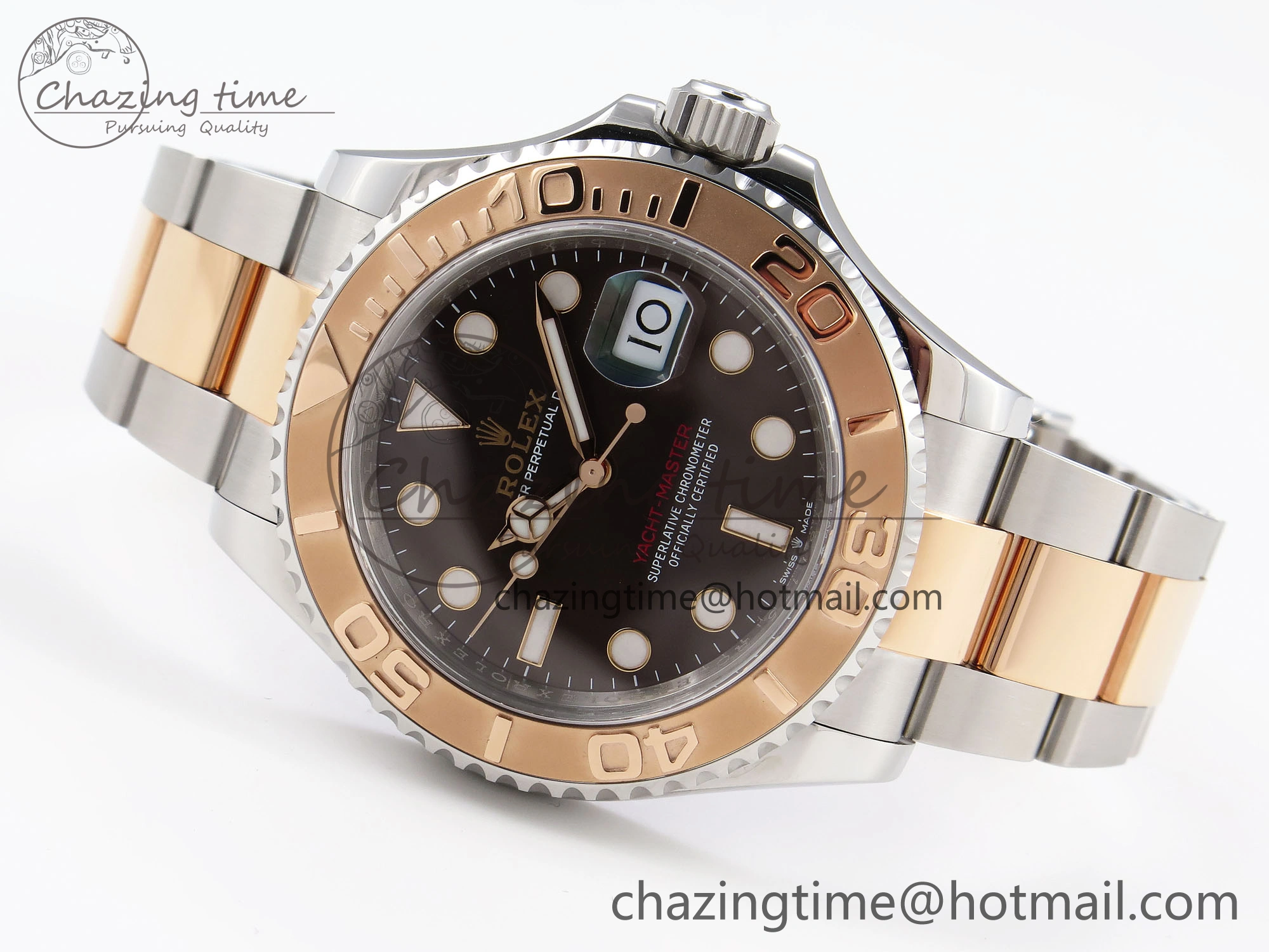 Yacht-Master 126621 SS RG 904L Steel VSF 1:1 Best Edition Brown Dial on SS RG Bracelet VS3235
