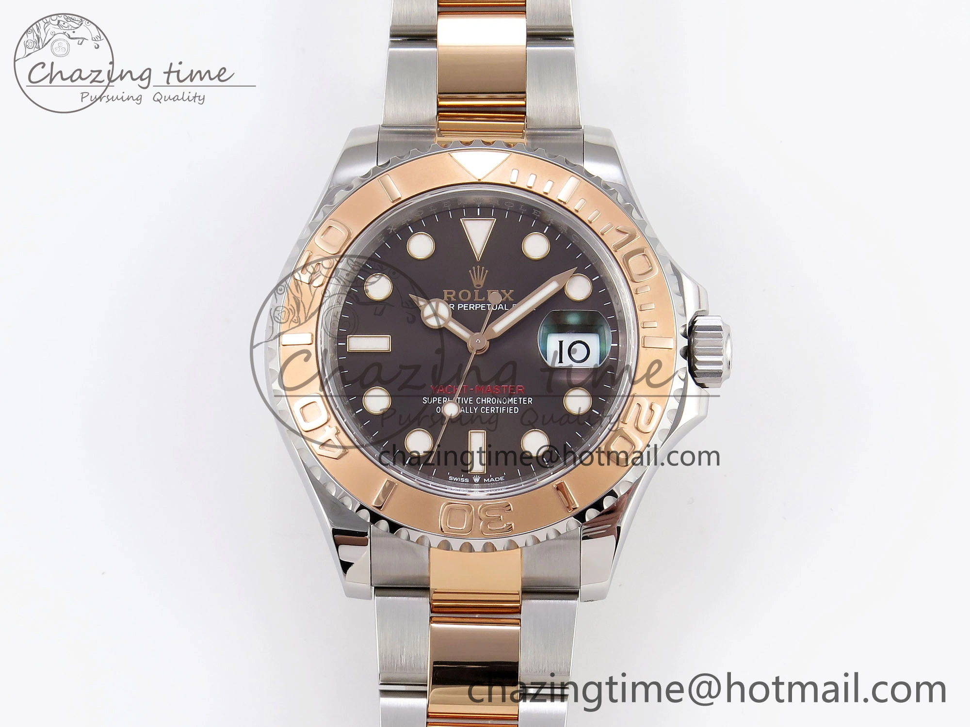 Yacht-Master 126621 SS RG 904L Steel VSF 1:1 Best Edition Brown Dial on SS RG Bracelet VS3235