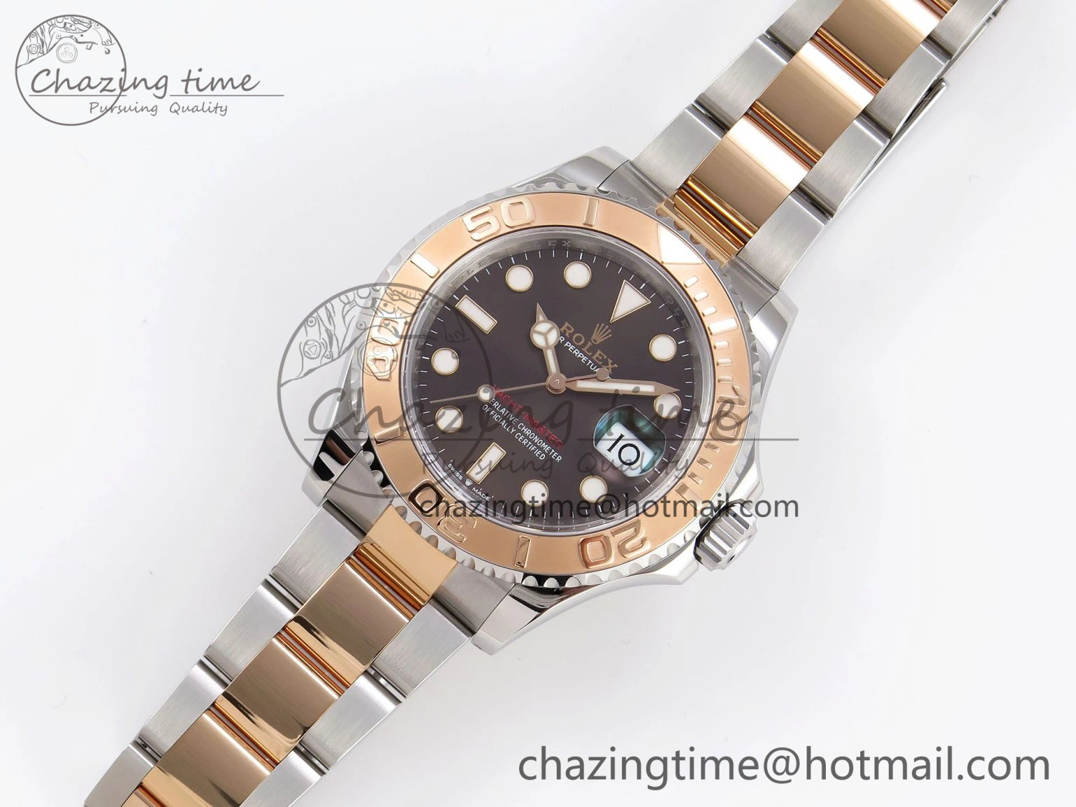 Yacht-Master 126621 SS RG 904L Steel VSF 1:1 Best Edition Brown Dial on SS RG Bracelet VS3235