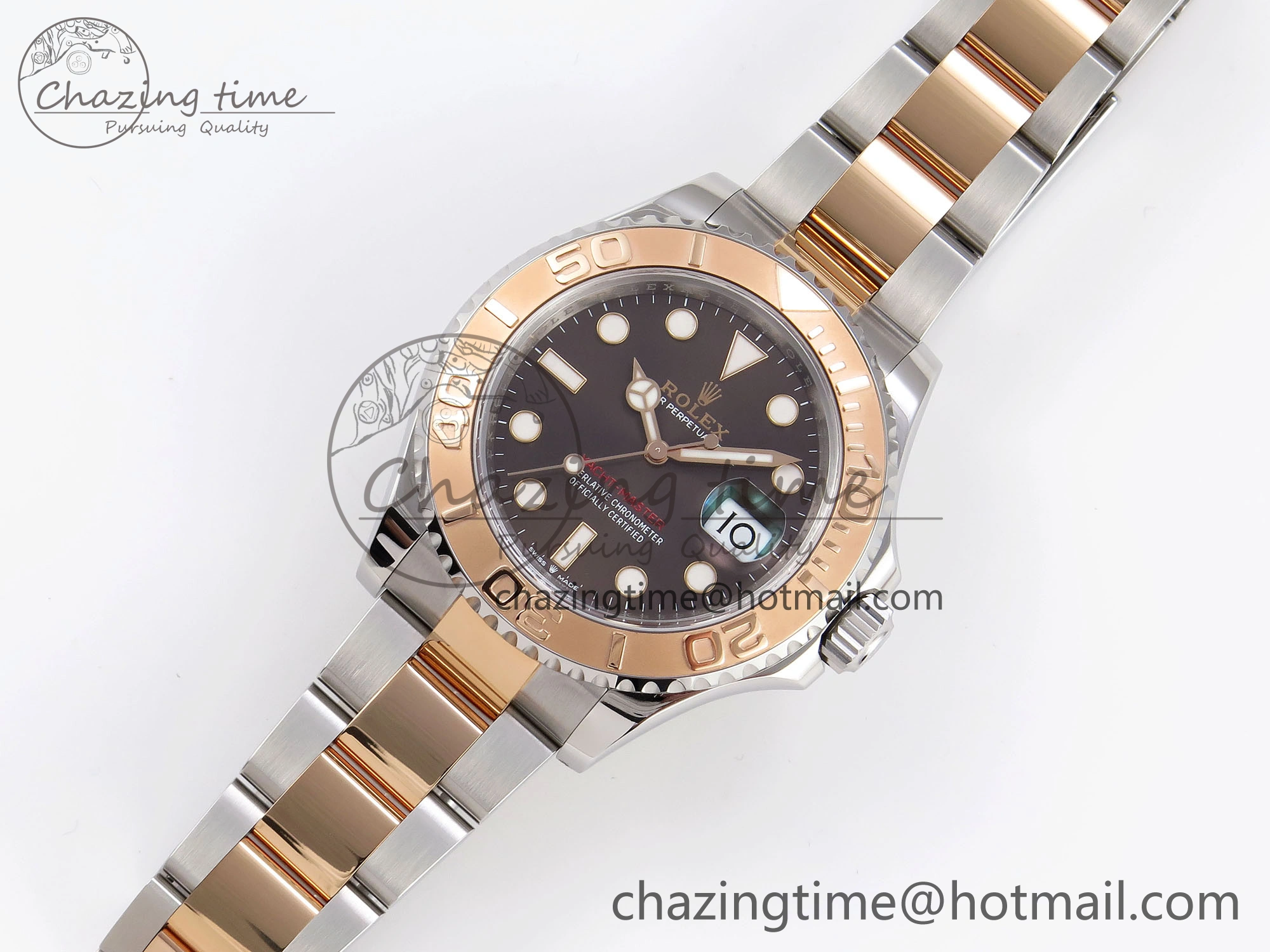 Yacht-Master 126621 SS RG 904L Steel VSF 1:1 Best Edition Brown Dial on SS RG Bracelet VS3235