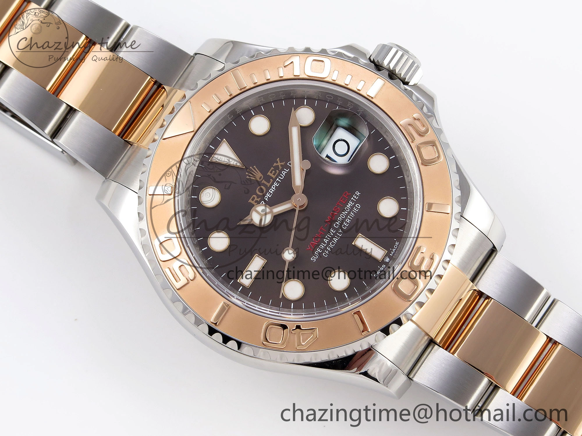 Yacht-Master 126621 SS RG 904L Steel VSF 1:1 Best Edition Brown Dial on SS RG Bracelet VS3235