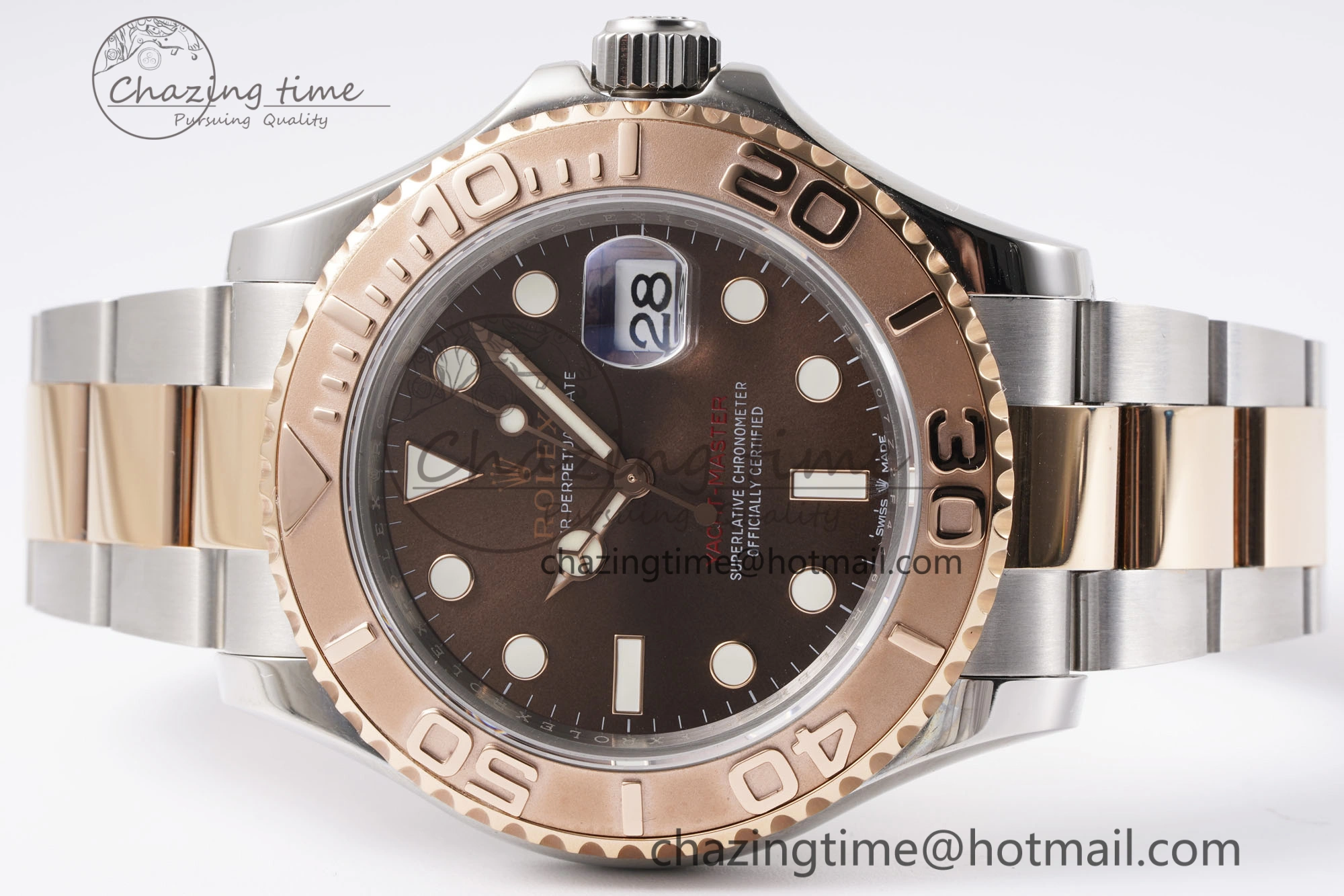 Yacht-Master 126621 SS RG APSF Best Edition Brown Dial on SS RG Bracelet A3235
