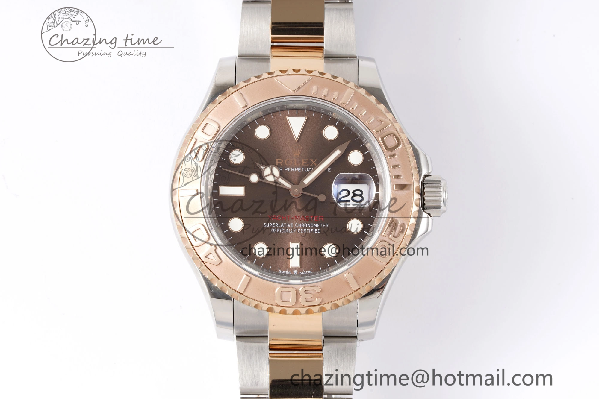 Yacht-Master 126621 SS RG APSF Best Edition Brown Dial on SS RG Bracelet A3235