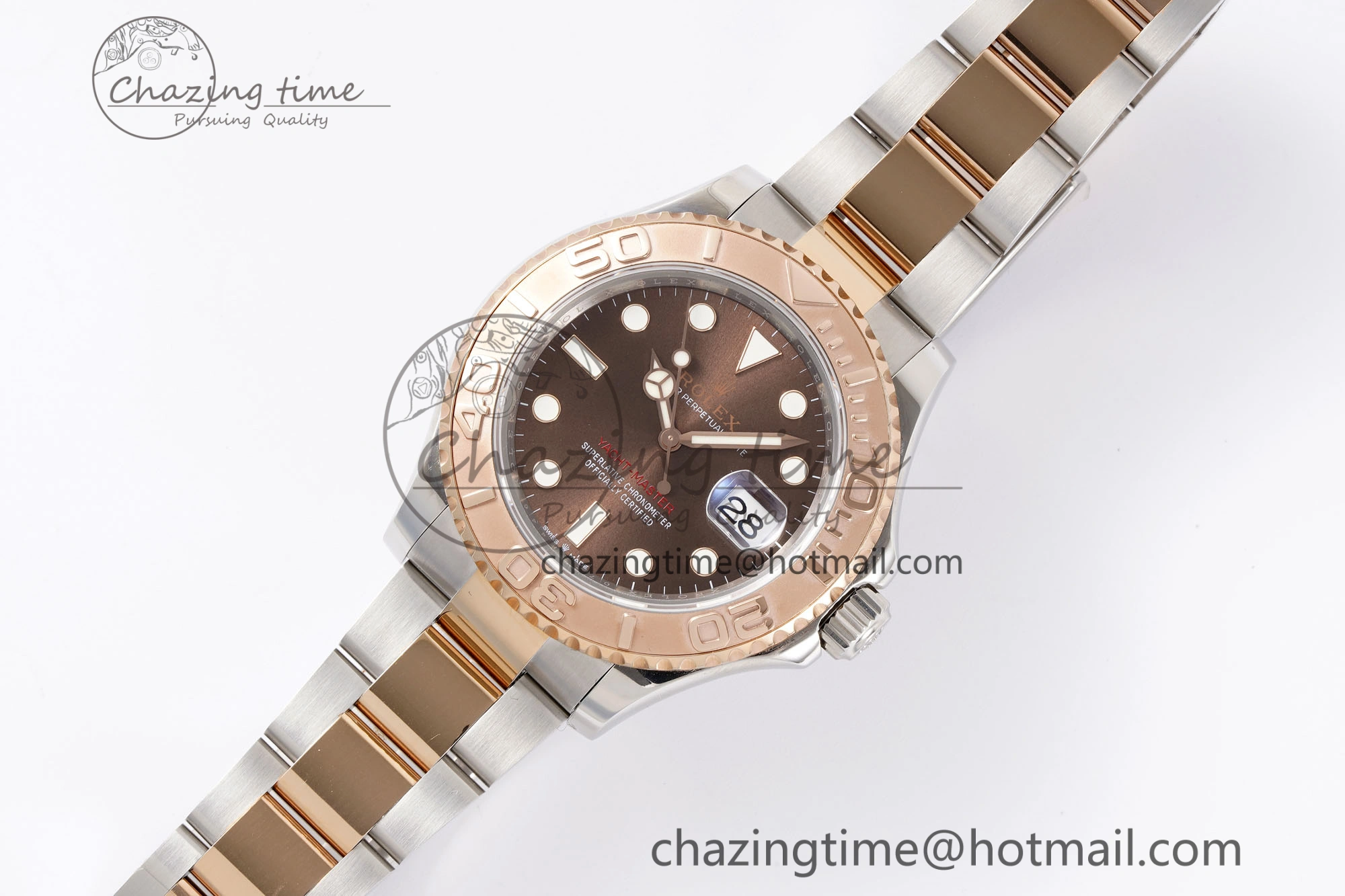 Yacht-Master 126621 SS RG APSF Best Edition Brown Dial on SS RG Bracelet A3235