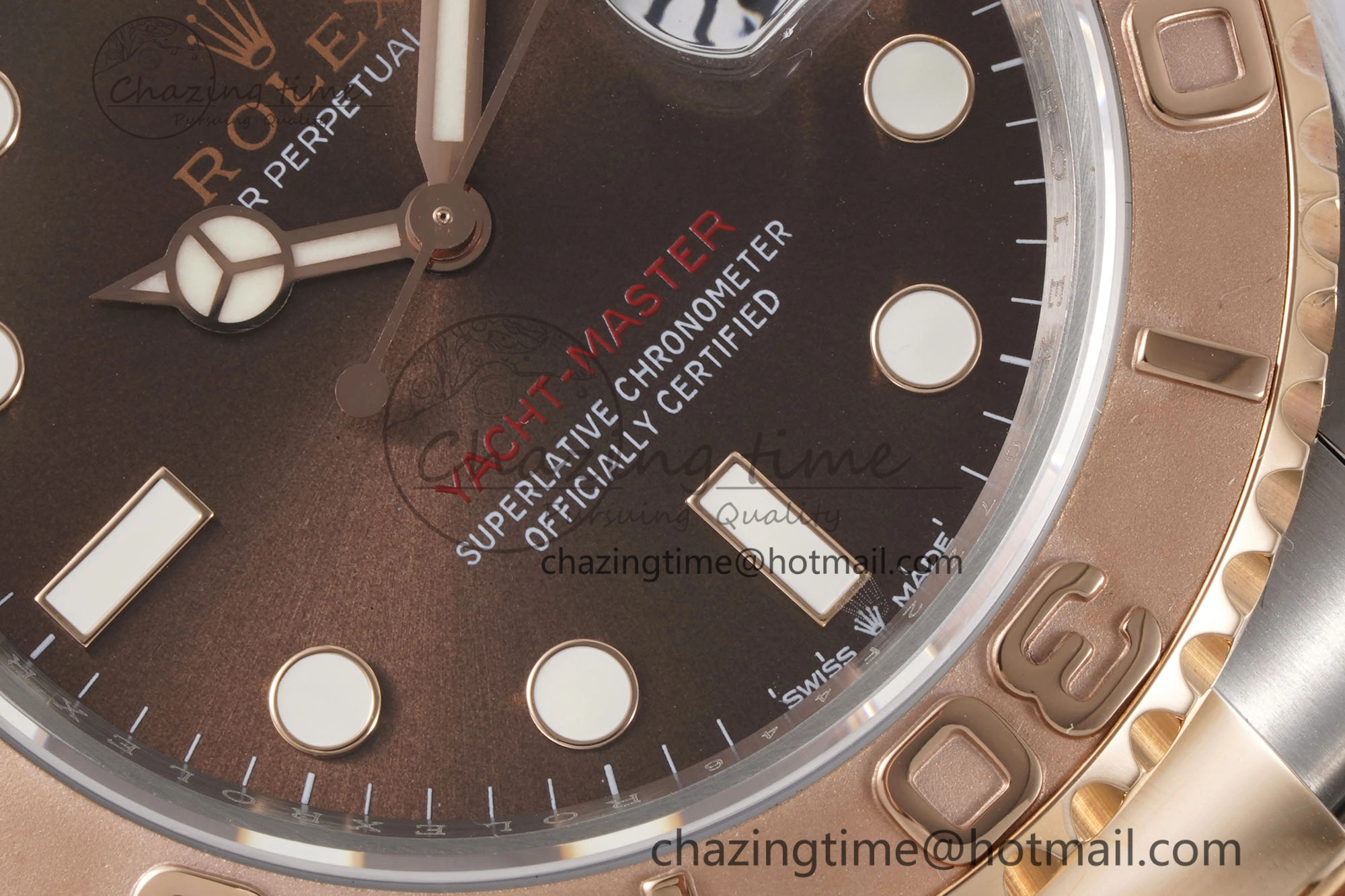 Yacht-Master 126621 SS RG APSF Best Edition Brown Dial on SS RG Bracelet A3235