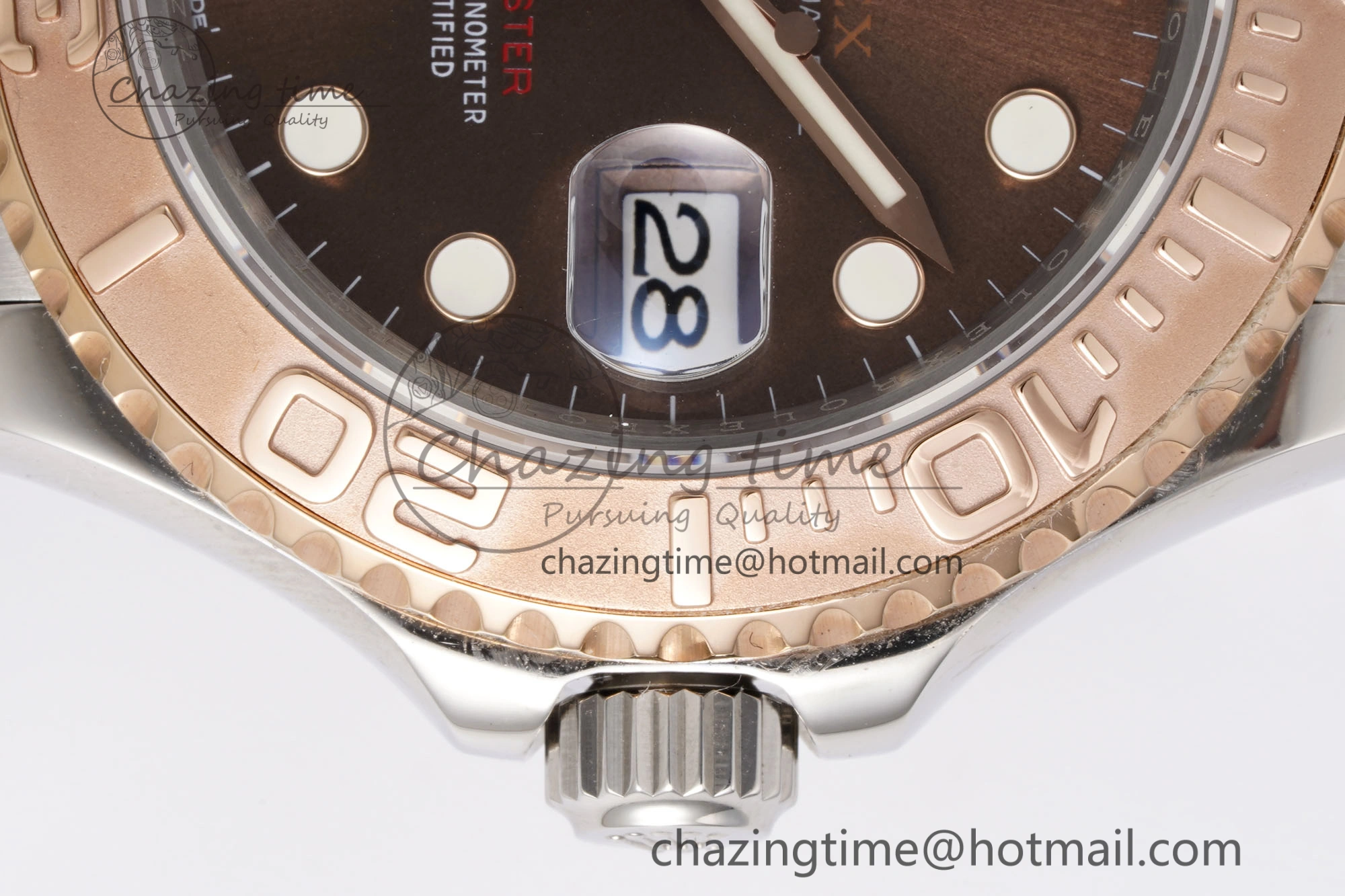 Yacht-Master 126621 SS RG APSF Best Edition Brown Dial on SS RG Bracelet A3235
