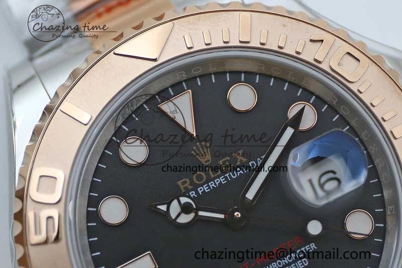 Yacht-Master 126621 SS RG EWF 1:1 Best Edition Black Dial on SS SS RG Bracelet A3235