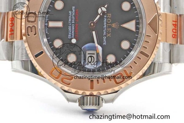 Yacht-Master 126621 SS RG EWF 1:1 Best Edition Black Dial on SS SS RG Bracelet A3235