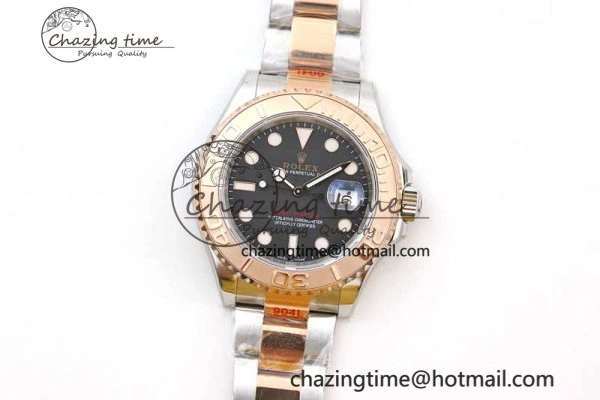 Yacht-Master 126621 SS RG EWF 1:1 Best Edition Black Dial on SS SS RG Bracelet A3235