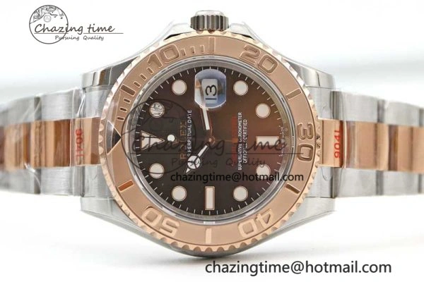 Yacht-Master 126621 SS RG EWF 1:1 Best Edition Brown Dial on SS RG Bracelet A3235