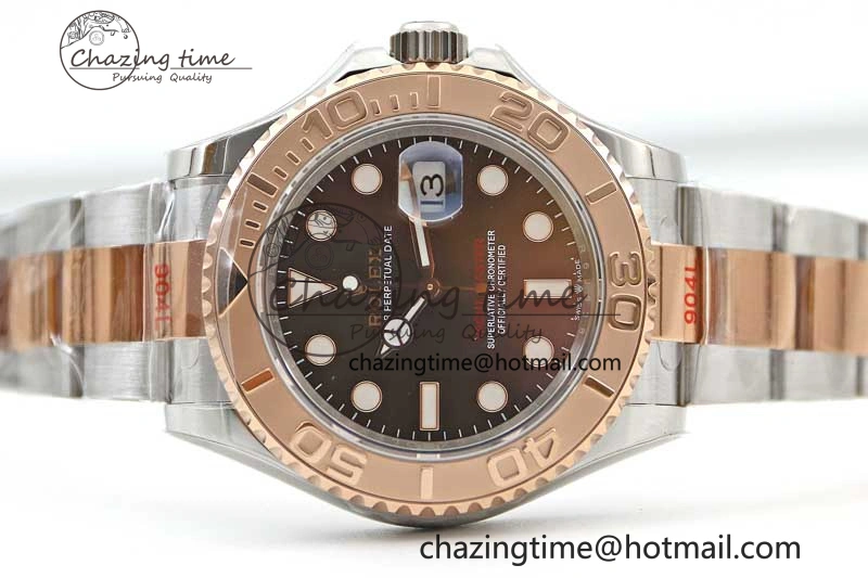 Yacht-Master 126621 SS RG EWF 1:1 Best Edition Brown Dial on SS RG Bracelet A3235