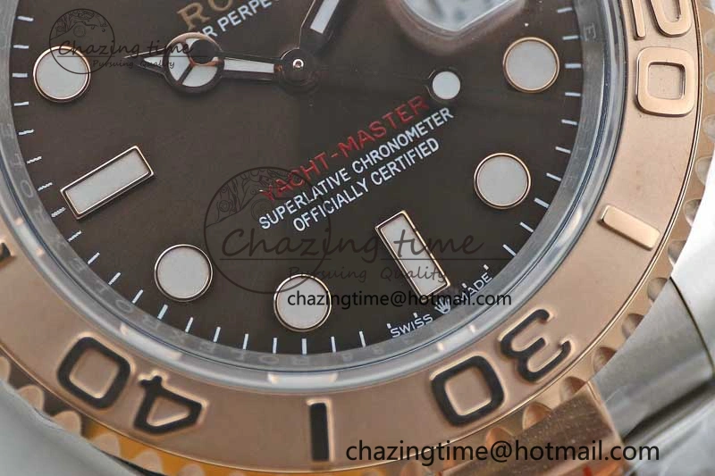 Yacht-Master 126621 SS RG EWF 1:1 Best Edition Brown Dial on SS RG Bracelet A3235