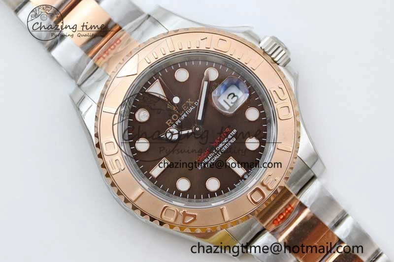 Yacht-Master 126621 SS RG EWF 1:1 Best Edition Brown Dial on SS RG Bracelet A3235