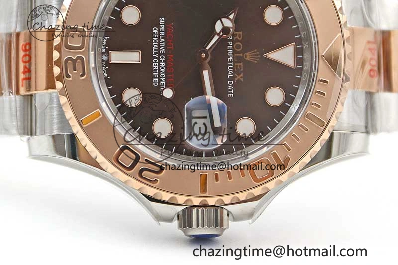 Yacht-Master 126621 SS RG EWF 1:1 Best Edition Brown Dial on SS RG Bracelet A3235