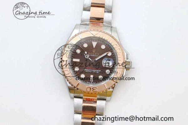 Yacht-Master 126621 SS RG EWF 1:1 Best Edition Brown Dial on SS RG Bracelet A3235