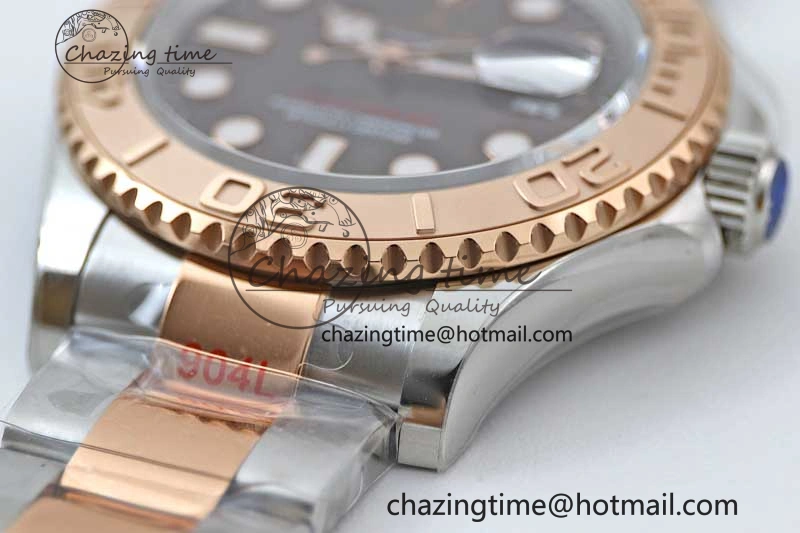 Yacht-Master 126621 SS RG EWF 1:1 Best Edition Brown Dial on SS RG Bracelet A3235