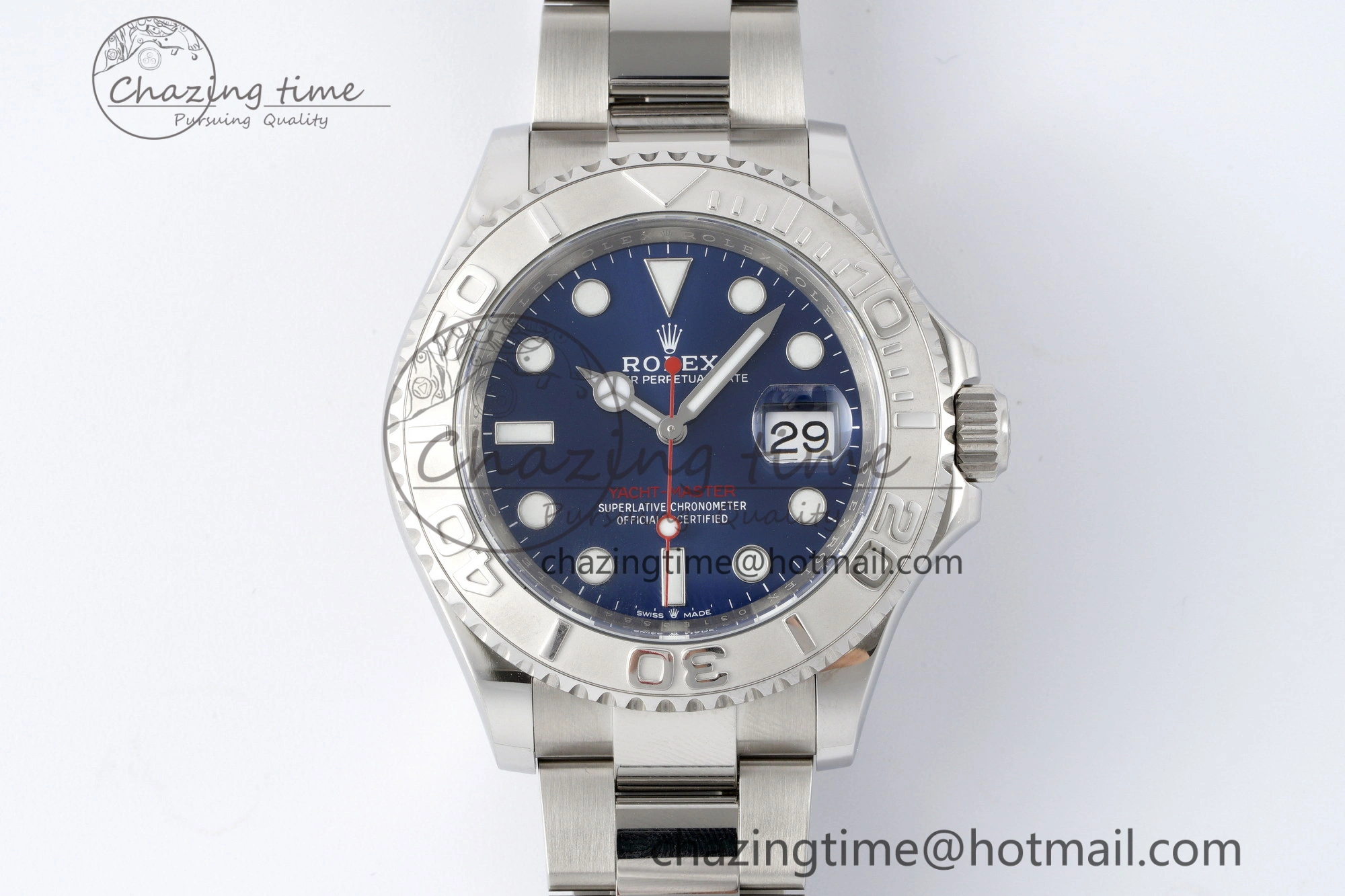 Yacht-Master 126622 Clean 1:1 Best Edition 904L Steel Blue Dial on SS Bracelet VR3235