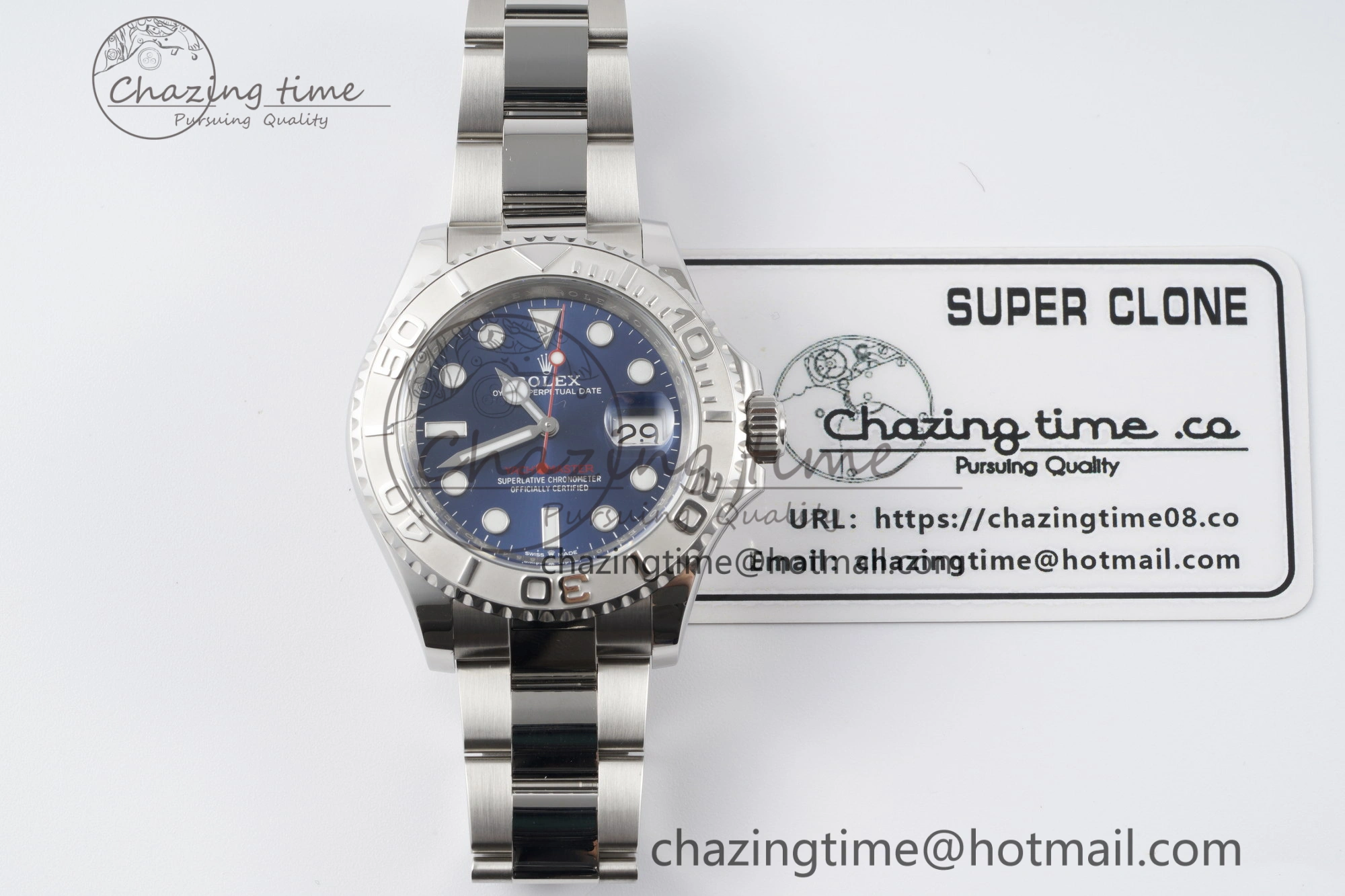 Yacht-Master 126622 Clean 1:1 Best Edition 904L Steel Blue Dial on SS Bracelet VR3235