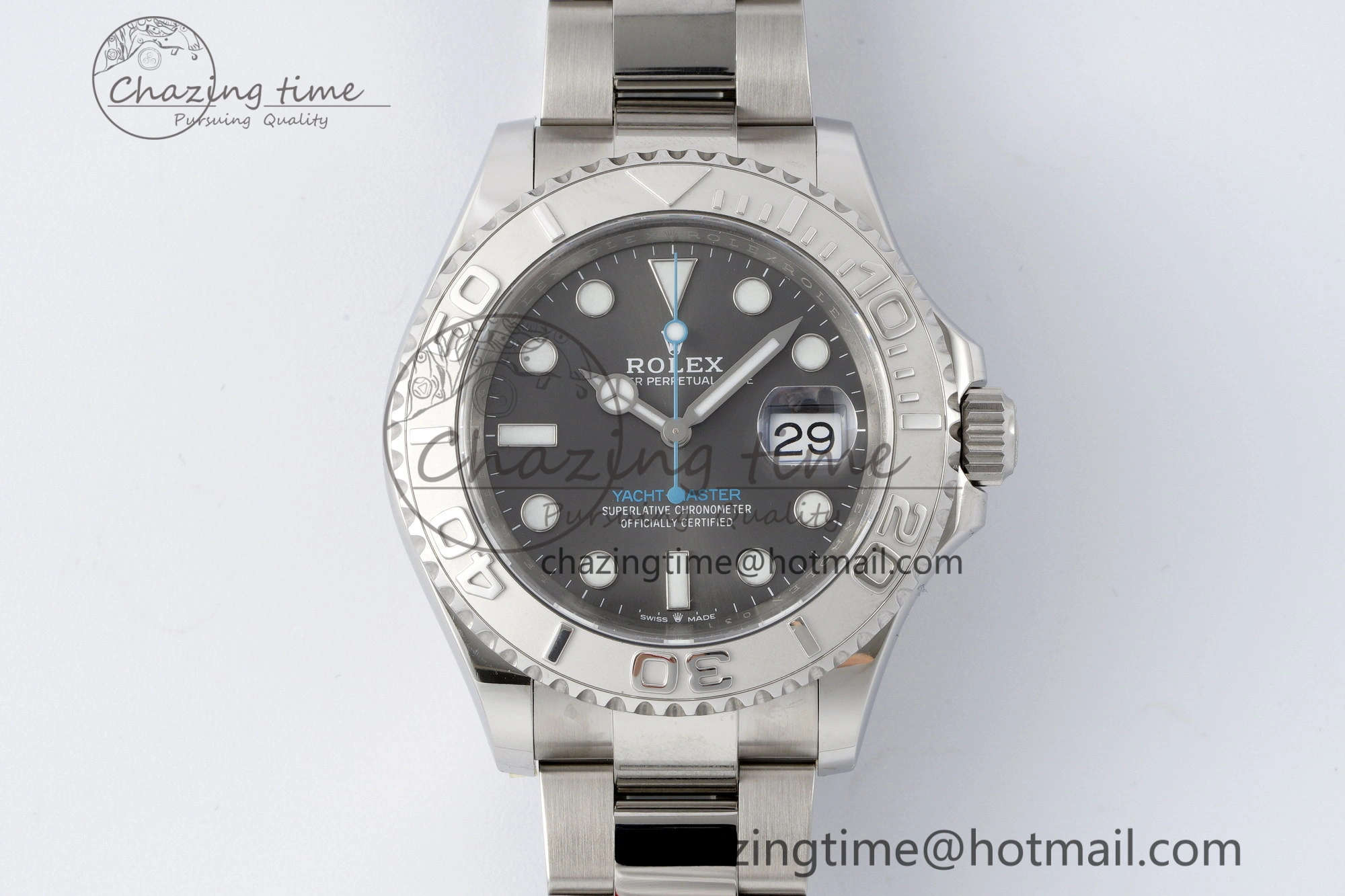 Yacht-Master 126622 Clean 1:1 Best Edition 904L Steel Gray Dial on SS Bracelet VR3235