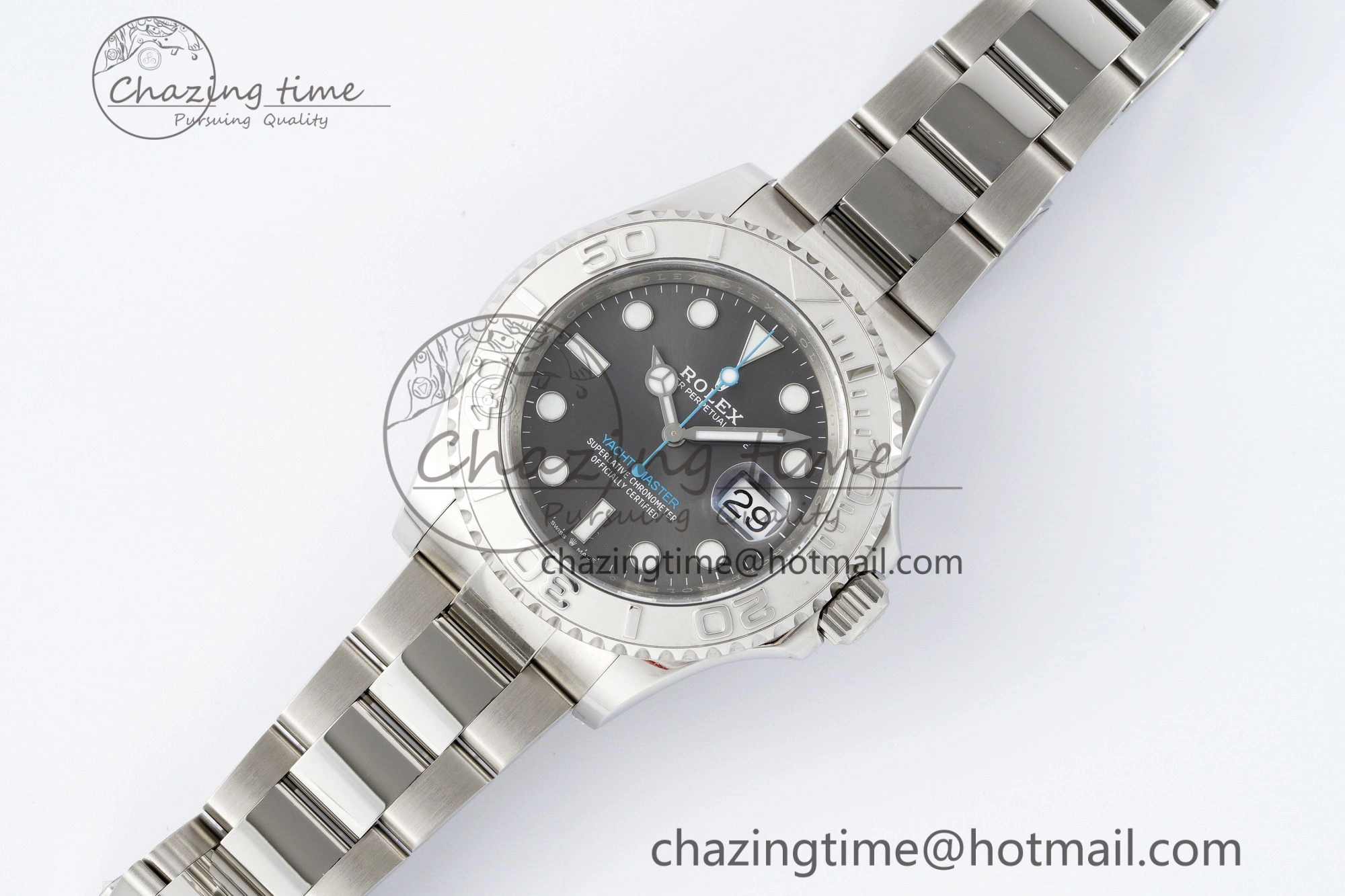 Yacht-Master 126622 Clean 1:1 Best Edition 904L Steel Gray Dial on SS Bracelet VR3235