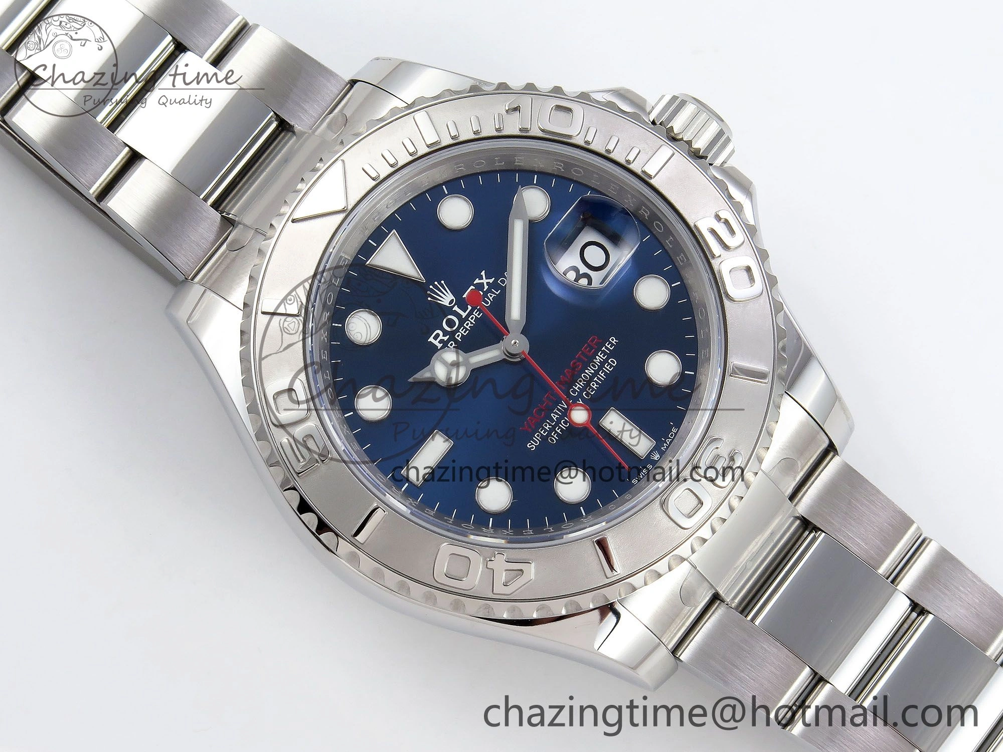 Yacht-Master 126622 HGF 904L Steel 1:1 Best Edition Blue Dial on SS Bracelet VR3235