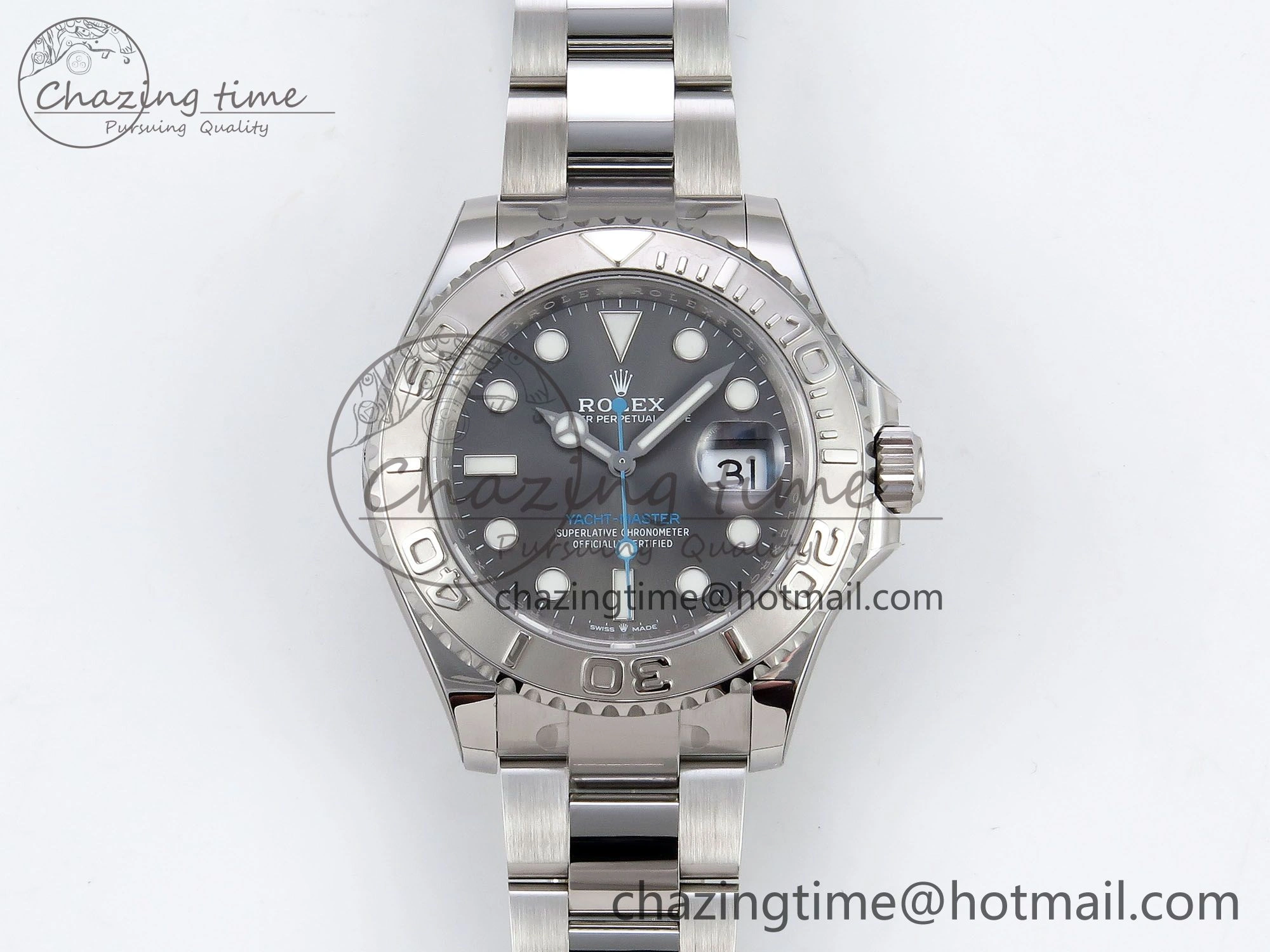 Yacht-Master 126622 HGF 904L Steel 1:1 Best Edition Gray Dial on SS Bracelet VR3235