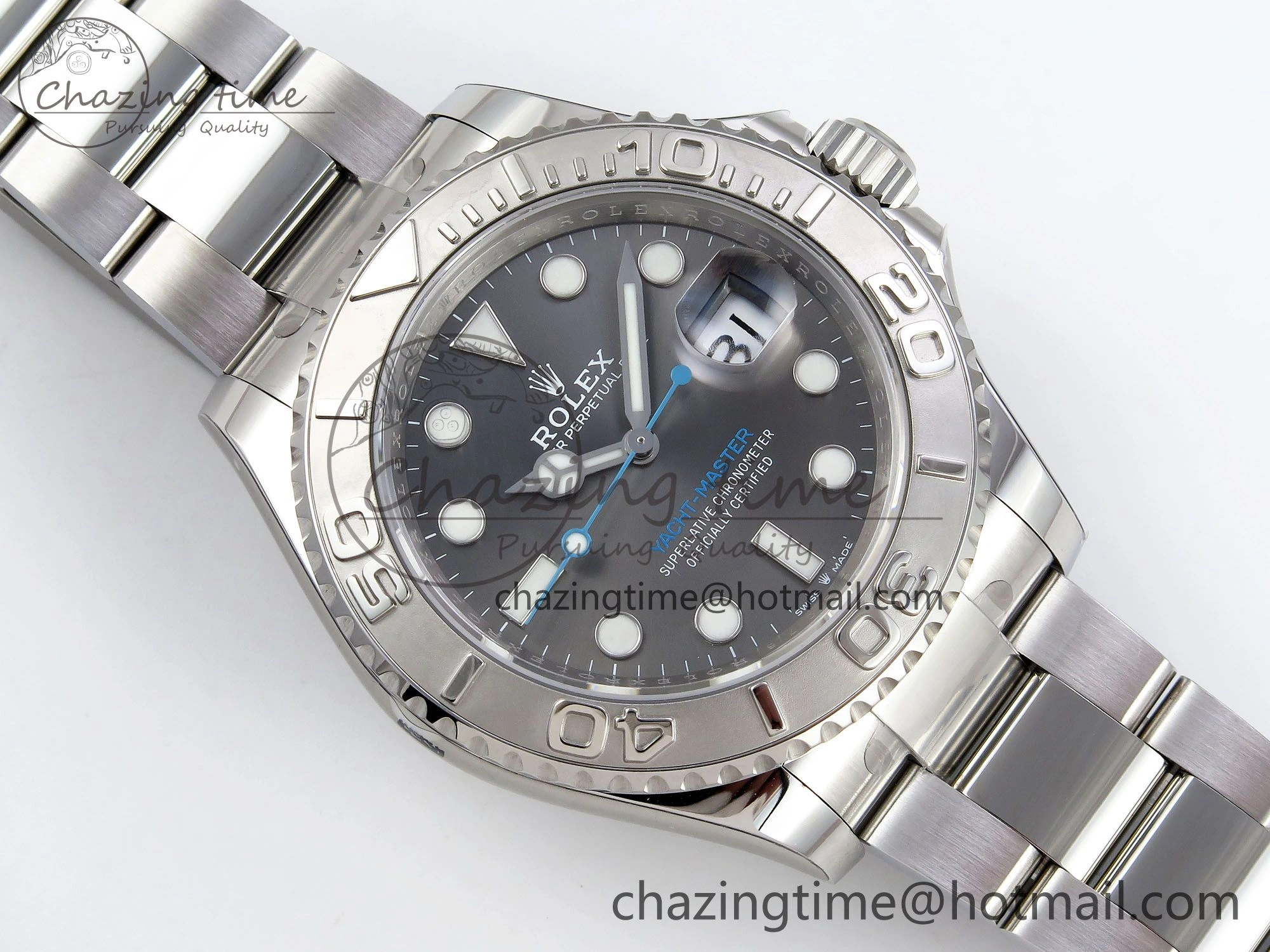 Yacht-Master 126622 HGF 904L Steel 1:1 Best Edition Gray Dial on SS Bracelet VR3235