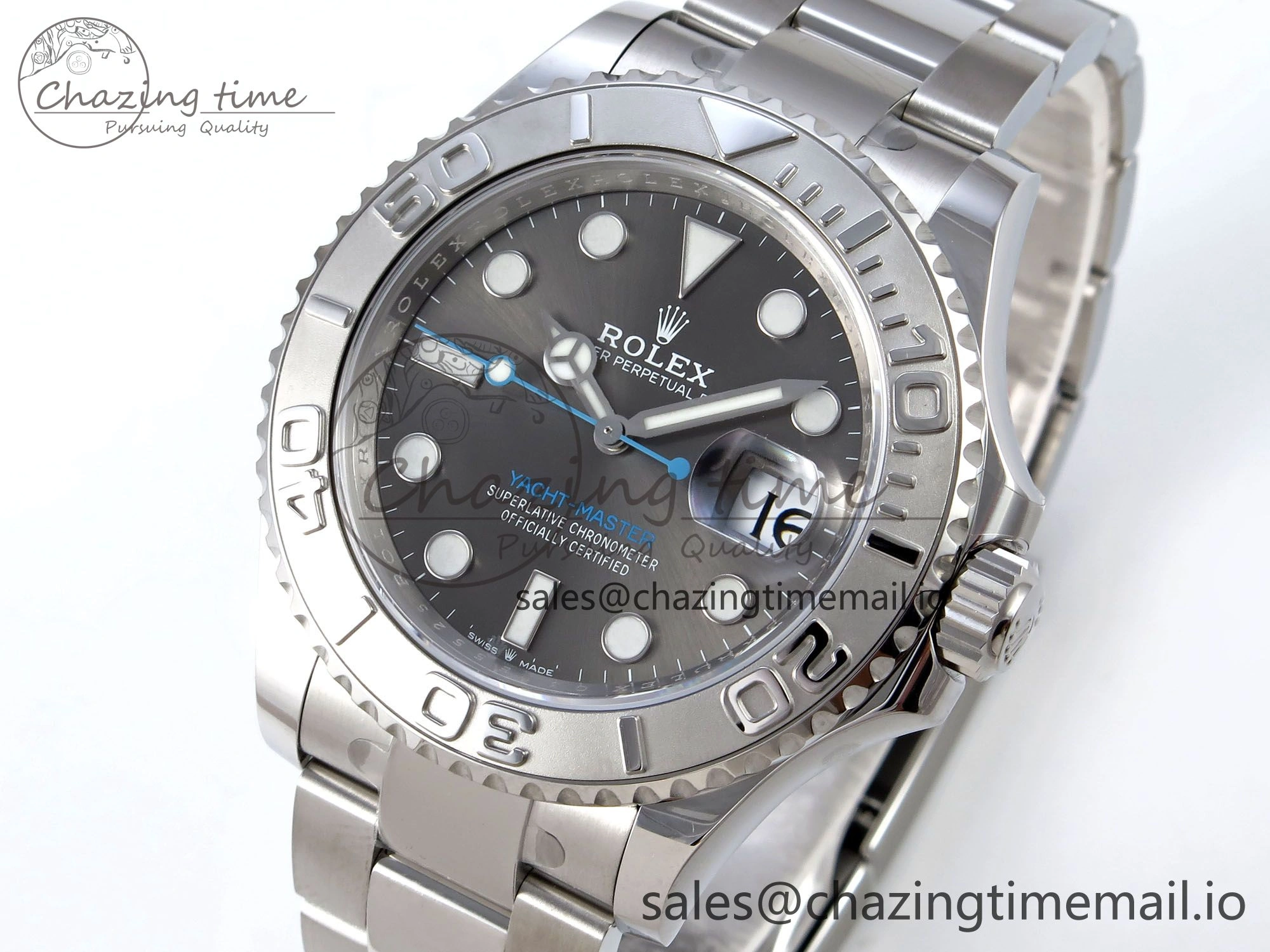 Yacht-Master 126622 QF+ 1:1 Best Edition Gray Dial on SS Bracelet VR3235
