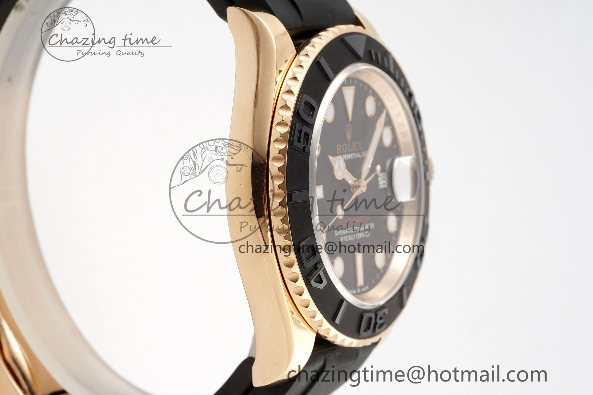 Yacht-Master 126655 C+F 1:1 Best Edition Black Ceramic Bezel on Oysterflex Rubber Strap VR3235