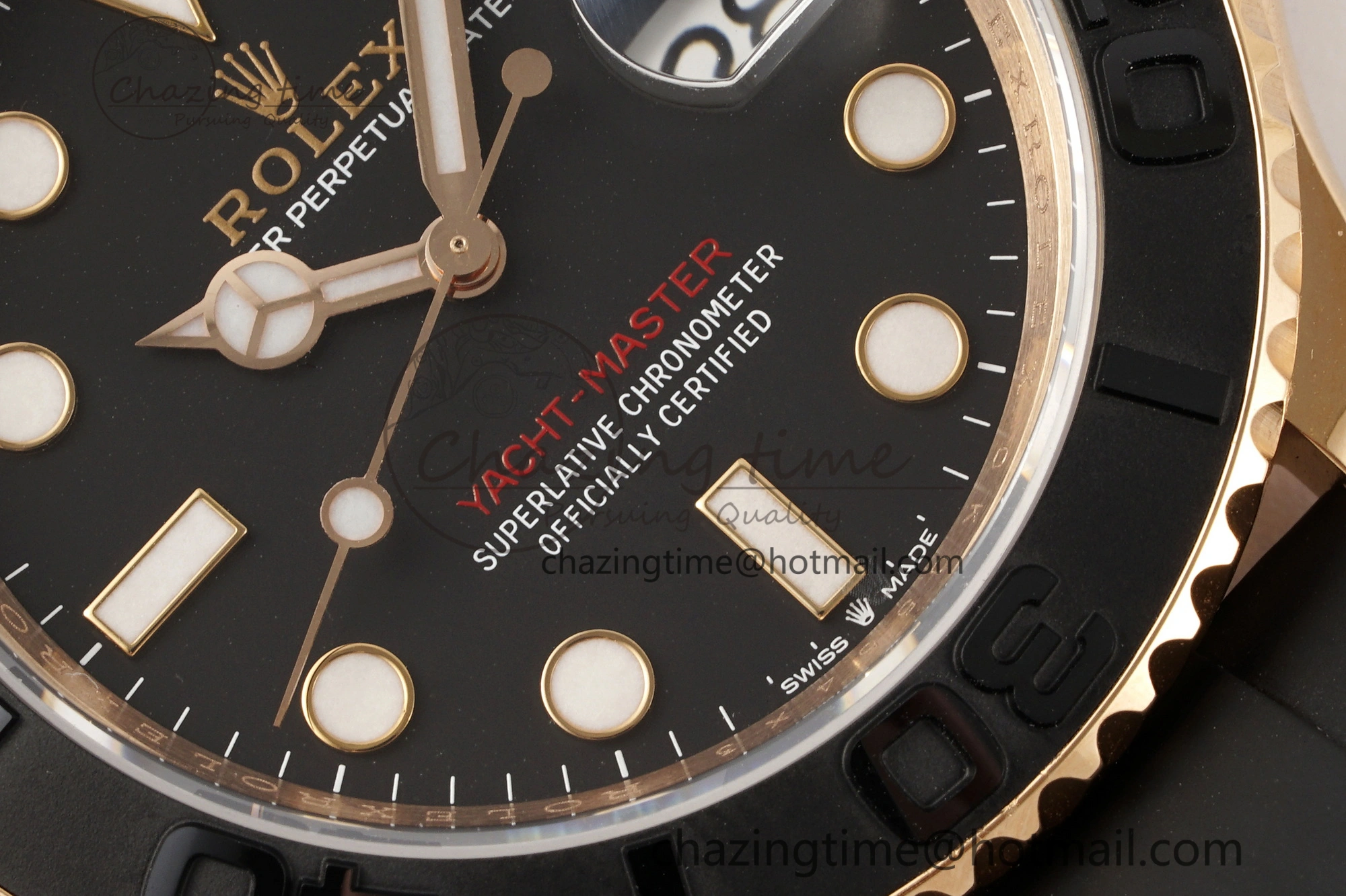 Yacht-Master 126655 C+F 1:1 Best Edition Black Ceramic Bezel on Oysterflex Rubber Strap VR3235