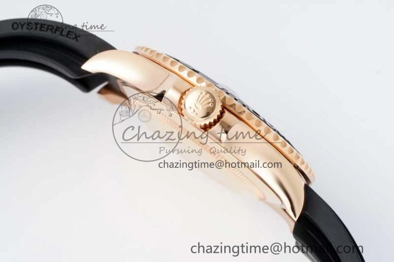 Yacht-Master 126655 Clean 1:1 Best Edition Black Ceramic Bezel on Oysterflex Strap VR3235
