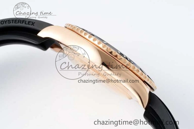 Yacht-Master 126655 Clean 1:1 Best Edition Black Ceramic Bezel on Oysterflex Strap VR3235