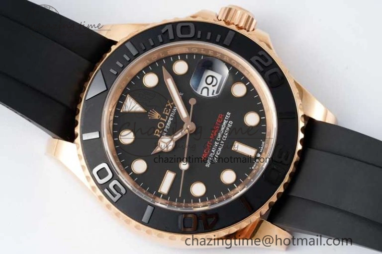 Yacht-Master 126655 Clean 1:1 Best Edition Black Ceramic Bezel on Oysterflex Strap VR3235
