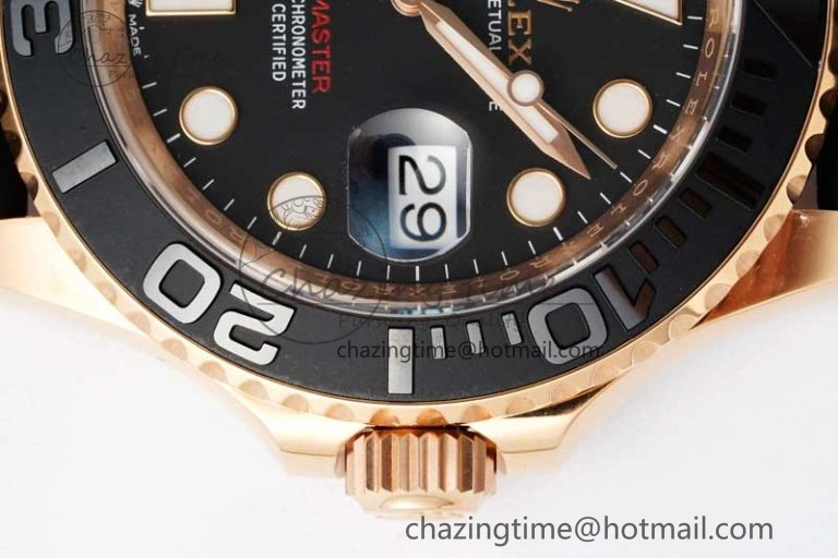 Yacht-Master 126655 Clean 1:1 Best Edition Black Ceramic Bezel on Oysterflex Strap VR3235