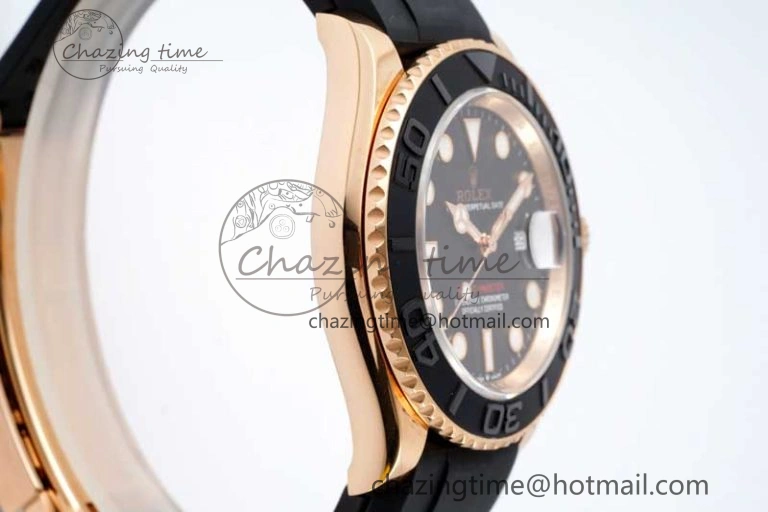Yacht-Master 126655 Clean 1:1 Best Edition Black Ceramic Bezel on Oysterflex Strap VR3235