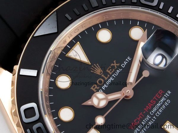 Yacht-Master 126655 HGF 904L Steel 1:1 Best Edition Black Dial on Oysterflex Strap VR3235