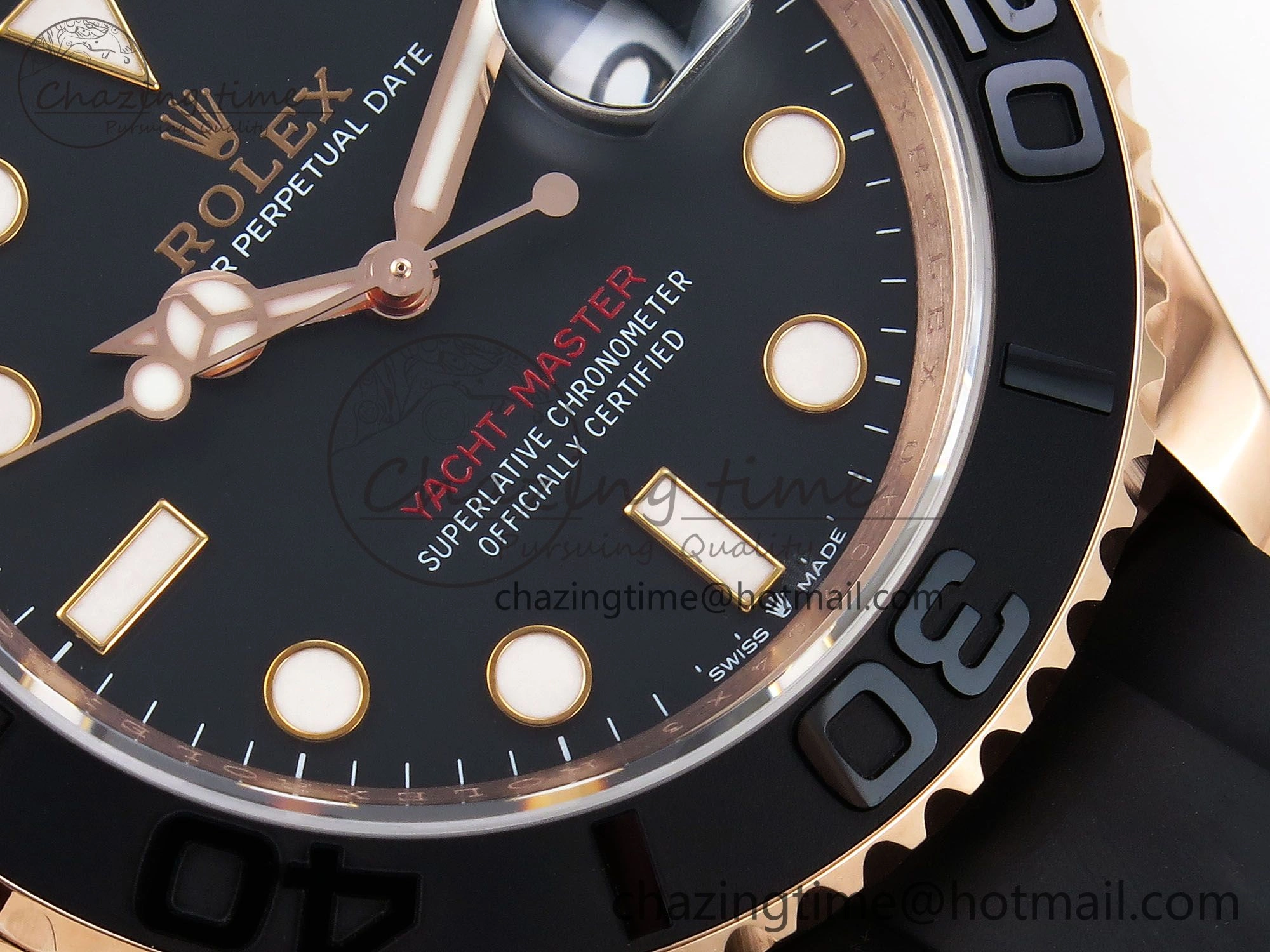 Yacht-Master 126655 HGF 904L Steel 1:1 Best Edition Black Dial on Oysterflex Strap VR3235