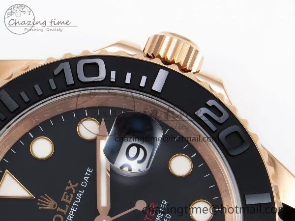 Yacht-Master 126655 HGF 904L Steel 1:1 Best Edition Black Dial on Oysterflex Strap VR3235