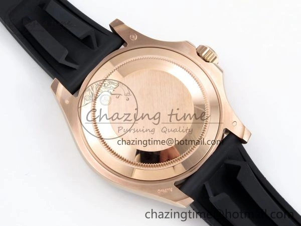 Yacht-Master 126655 HGF 904L Steel 1:1 Best Edition Black Dial on Oysterflex Strap VR3235