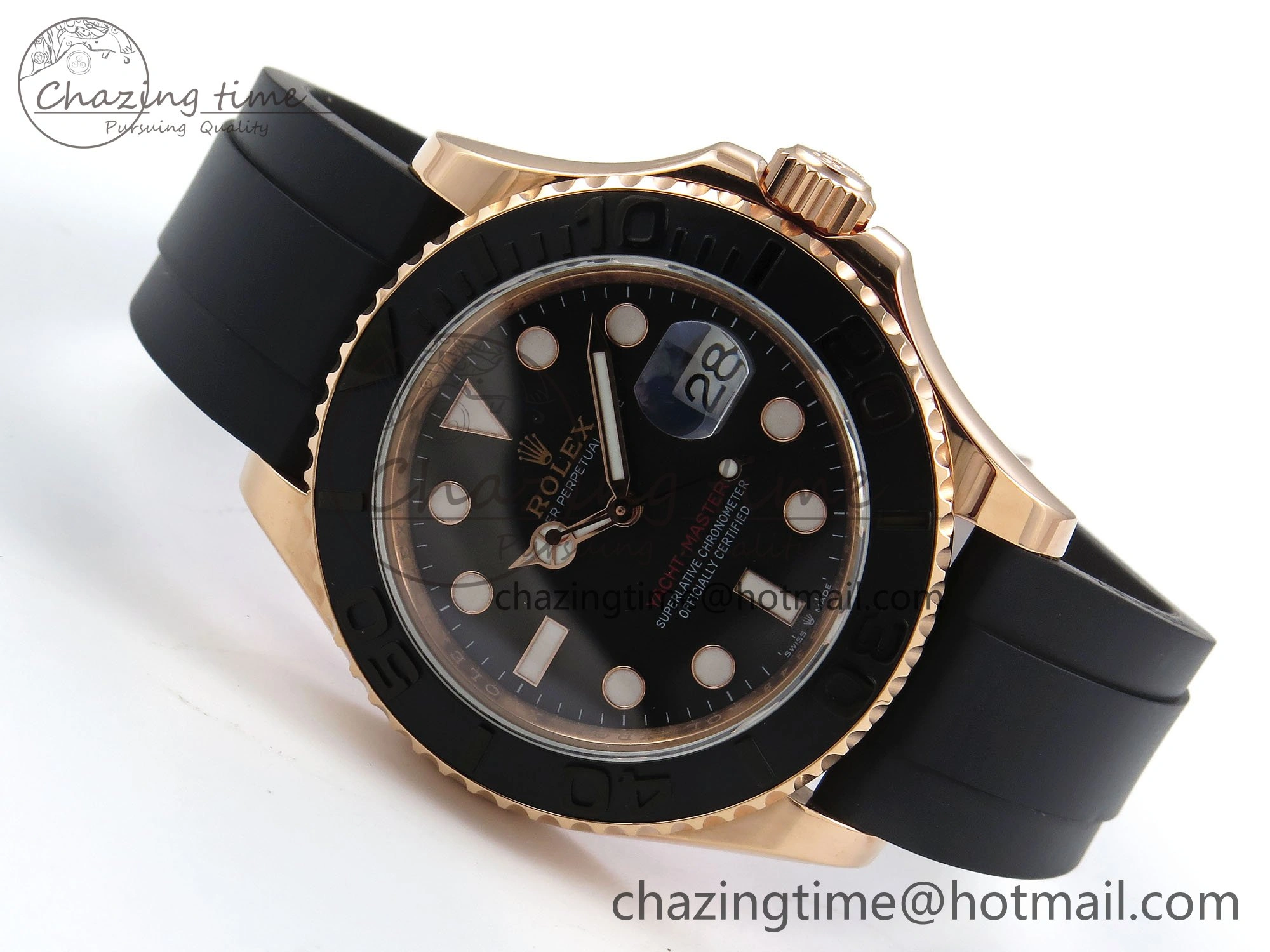 Yacht-Master 126655 KF 1:1 Best Edition RG Wrapped on Oysterflex Strap VR3235 (Gen Weight)