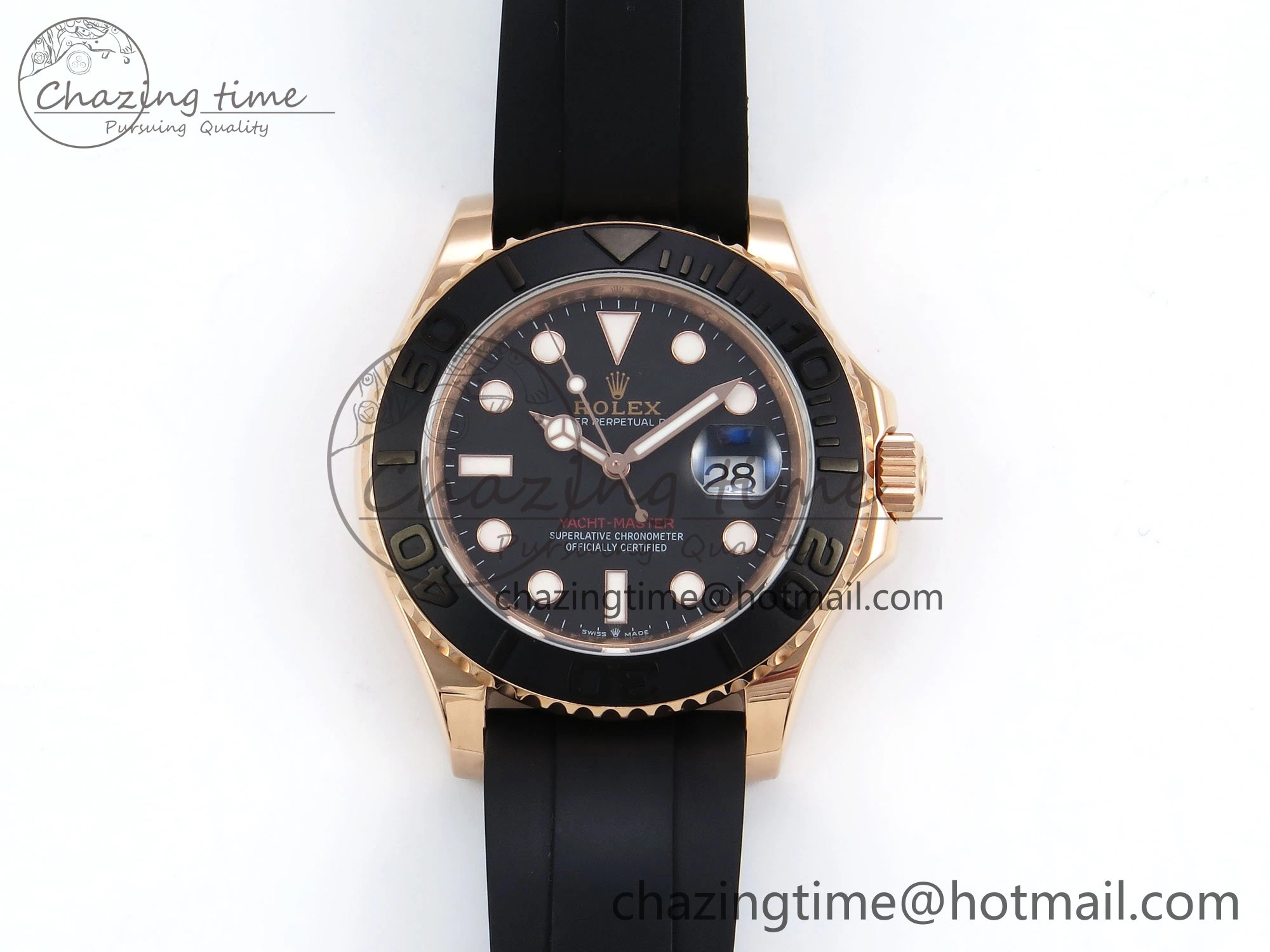 Yacht-Master 126655 KF 1:1 Best Edition RG Wrapped on Oysterflex Strap VR3235 (Gen Weight)