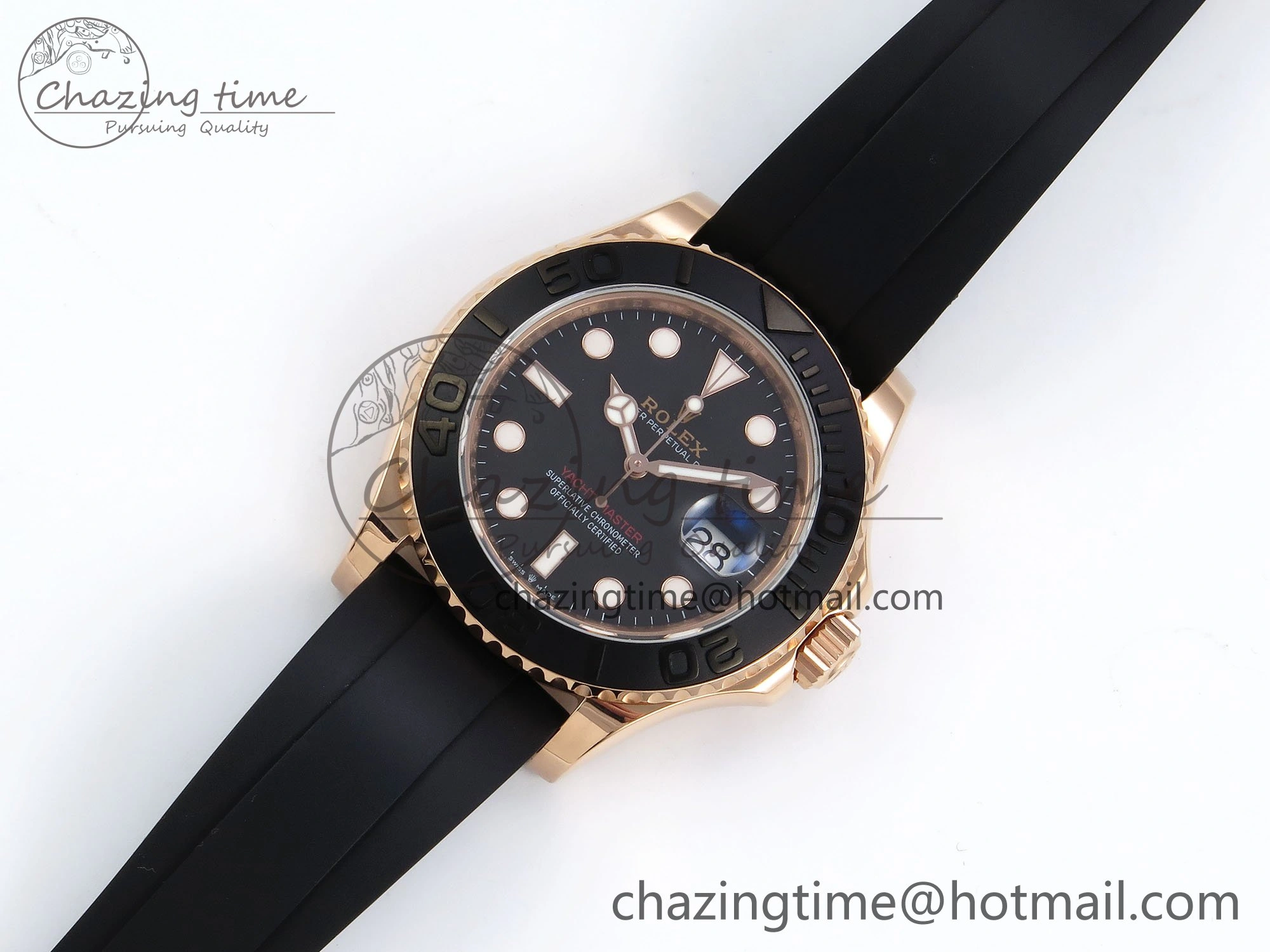 Yacht-Master 126655 KF 1:1 Best Edition RG Wrapped on Oysterflex Strap VR3235 (Gen Weight)