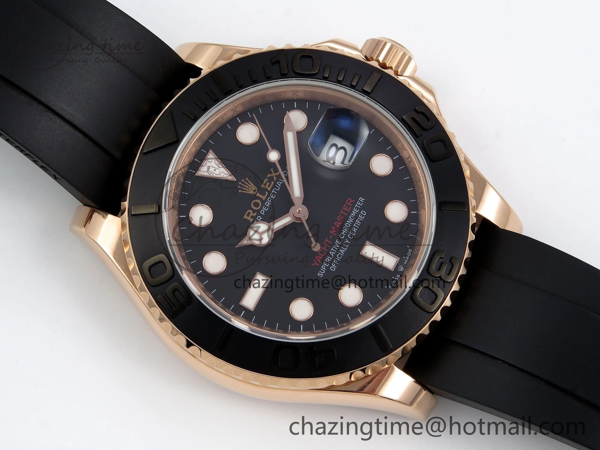 Yacht-Master 126655 KF 1:1 Best Edition RG Wrapped on Oysterflex Strap VR3235 (Gen Weight)
