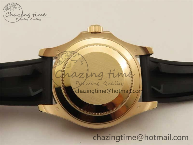 Yacht-Master 126655 RG 3EF 1:1 Best Edition Black Ceramic Bezel on Black Rubber Strap VS3235