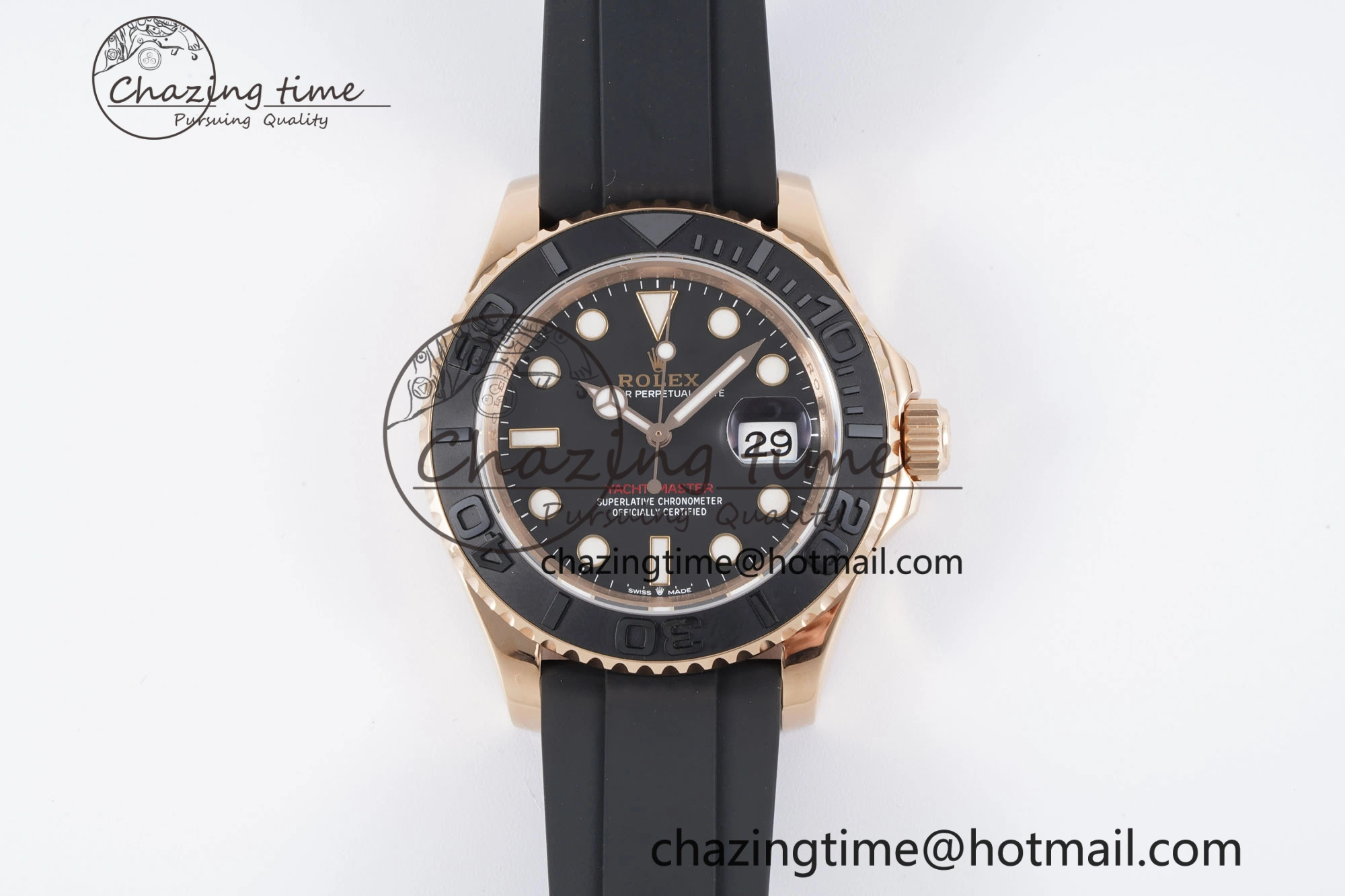 Yacht-Master 126655 VSF 1:1 Best Edition Black Ceramic Bezel on Oysterflex Rubber Strap VS3235