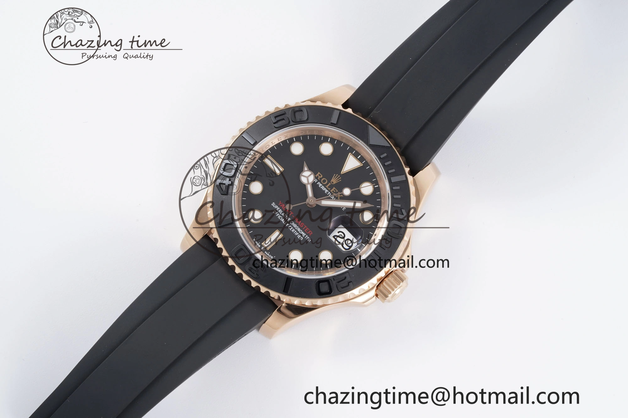 Yacht-Master 126655 VSF 1:1 Best Edition Black Ceramic Bezel on Oysterflex Rubber Strap VS3235